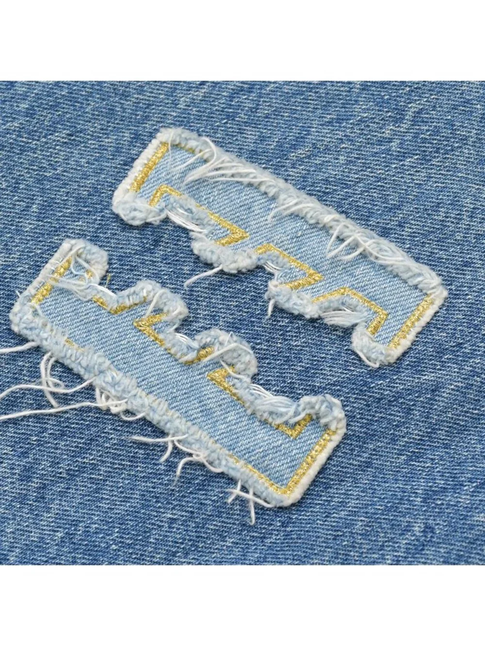Chanel Denim Skirt Metiers D'art Collection CC Logo Patchwork